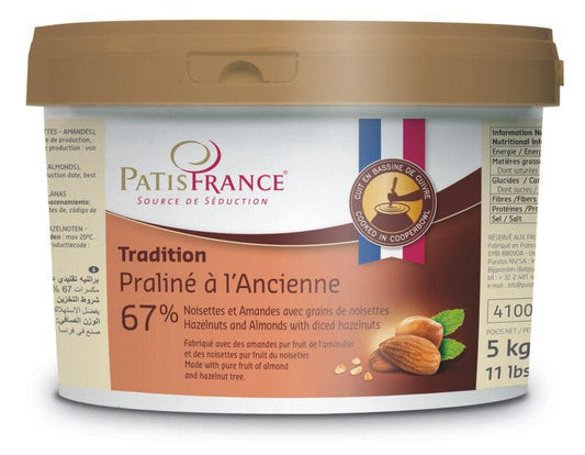 Anisana BV Notenpasta PatisFrance Praliné a l'ancienne 50% 5 kg PatisFrance Praliné noisette 50%