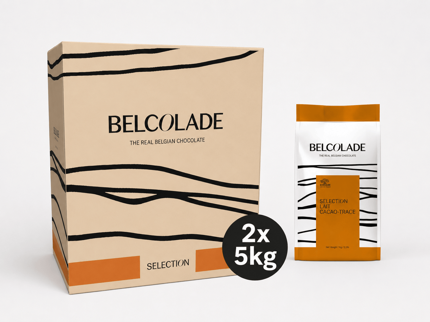 Belcolade Melkchocolade Doos 2 x 5 kg Selection Lait Cacao-Trace O3X5/J 5kg Selection Lait Melkchocolade 5kg – Professionele Couverture | Anisana