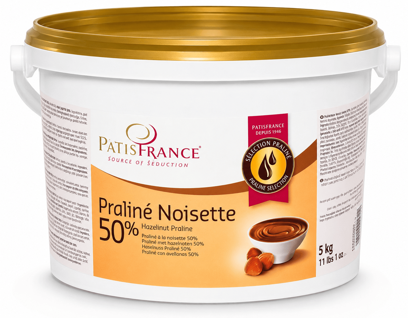 Anisana BV Notenpasta PatisFrance Praliné noisette 50% 5 kg PatisFrance Praliné noisette 50% 