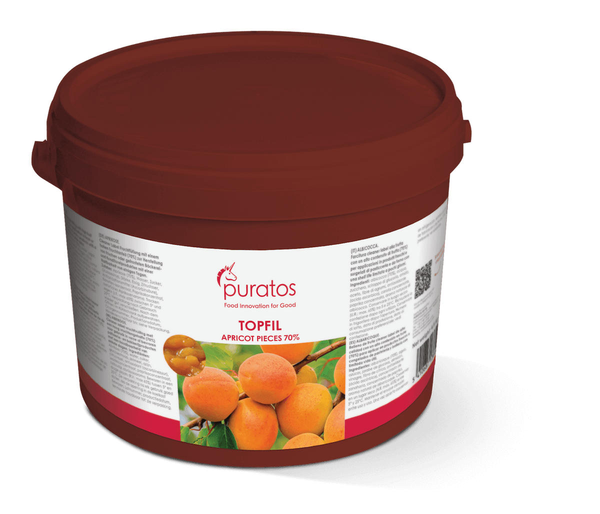 Anisana Patisserievullingen Topfil Finest Apricot Piece 70 % 4,5 kg Topfil Finest Apricot Piece 70 % 4,5 kg | Anisana