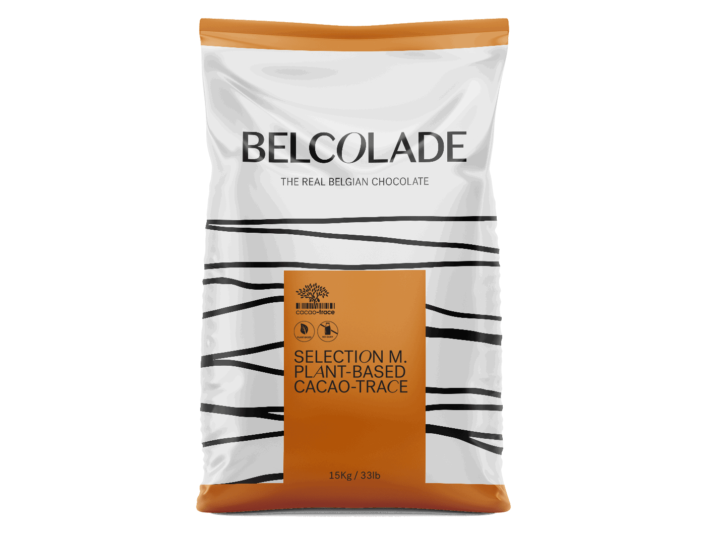 Belcolade Bakvaste chocolade Plantaardig Cacao-Trace melk. 15 kg Plantaardig Cacao-Trace melk. 15 kg/Bestel eenvoudig online/Anisana