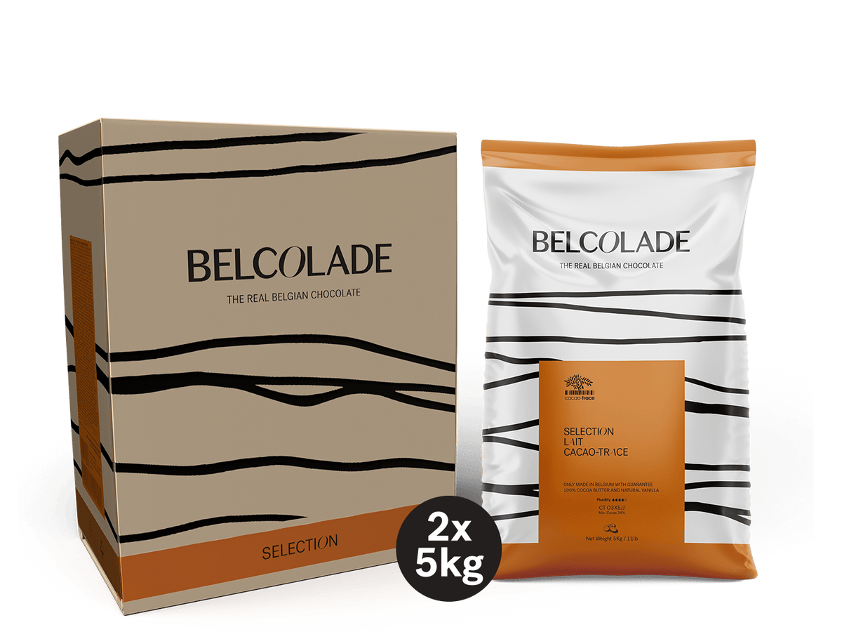 Belcolade Melkchocolade Selection Lait Cacao-Trace O3X5/J 5kg Belcolade Selection Lait Cacao-Trace O3X5/J 5kg | Anisana