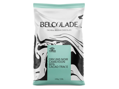 Belcolade Origins-chocolade Belcolade Origins Noir Cameroon 80% Cacao-Trace – 1 kg Belcolade Origins Noir Cameroon 80% Cacao-Trace – 1 kg