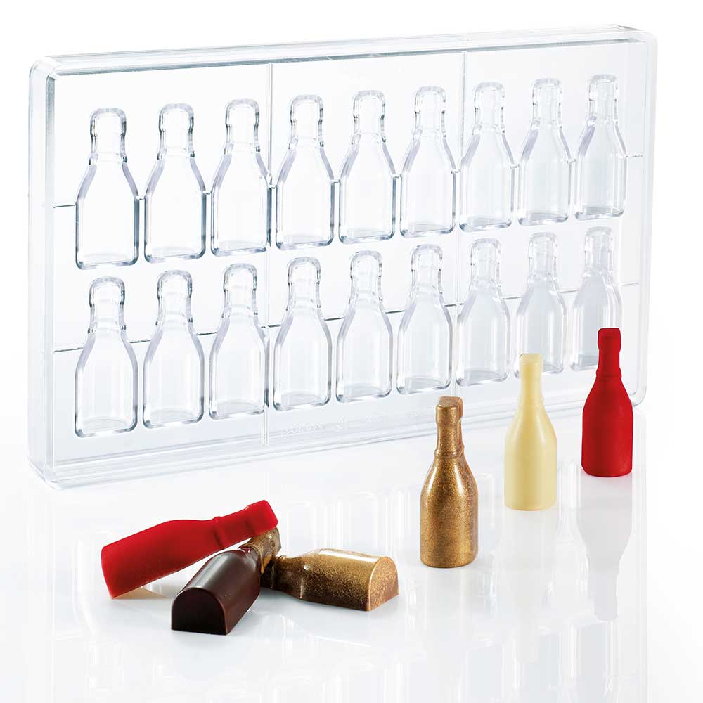 Martellato Pralinevormen Champagnefles polycarbonaat pralinevorm MA3011
