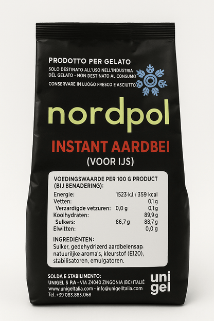 Unigel/Nordpol Instant ijsmix 1.50 kg Instant Aardbeien IJsmix Aardbei (instant)/Bestel eenvoudig online/Anisana
