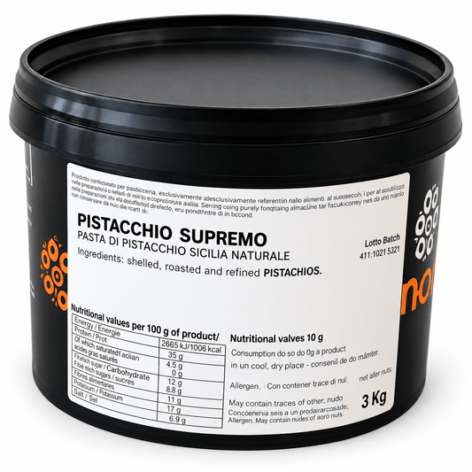Unigel/Nordpol Notenpasta’s Pistacchio Supremo pistachepasta 100% – 3 kg Unigel Pistacchio Supremo pistachepasta 100% – 3 kg | Anisana