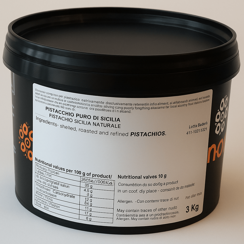 Unigel/Nordpol Unigel Notenpasta's 100% Pure Siciliaanse Pistache – 3 kg Pistacchio Puro Sicilia naturale/Bestel eenvoudig online/Anisana