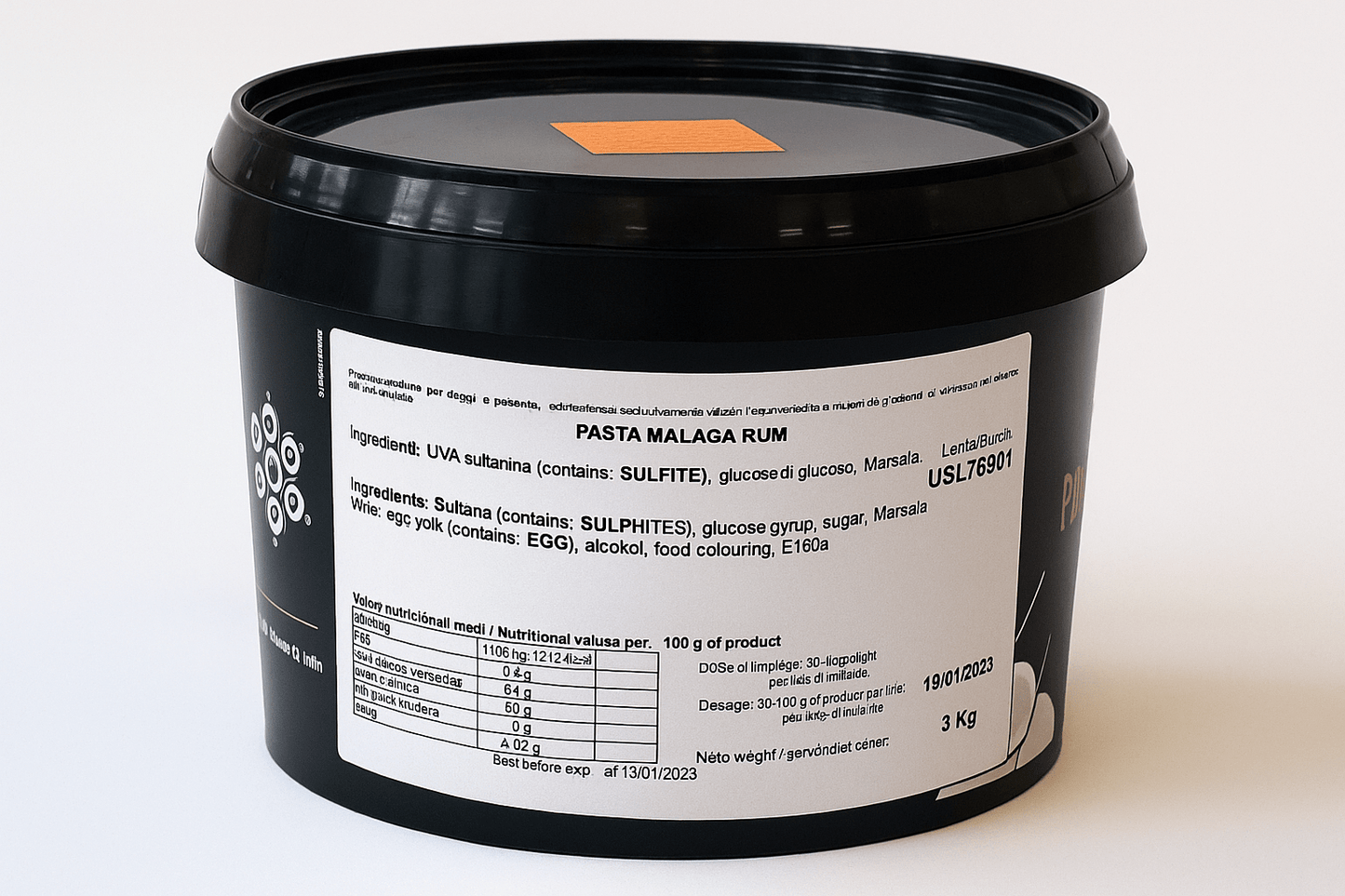 Unigel/Nordpol Unigel Traditionele pasta's Malaga rhum 3 kg Malaga rhum/Bestel eenvoudig online/Anisana
