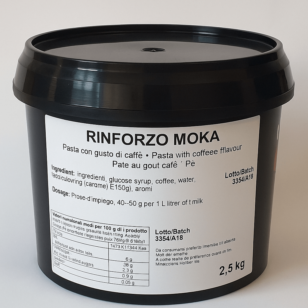 Unigel/Nordpol Unigel Traditionele pasta's Rinforzo Moka 2,5 kg Intensieve koffiepasta Rinforzo Moka (pasta met koffiesmaak)/Bestel eenvoudig online/Anisana