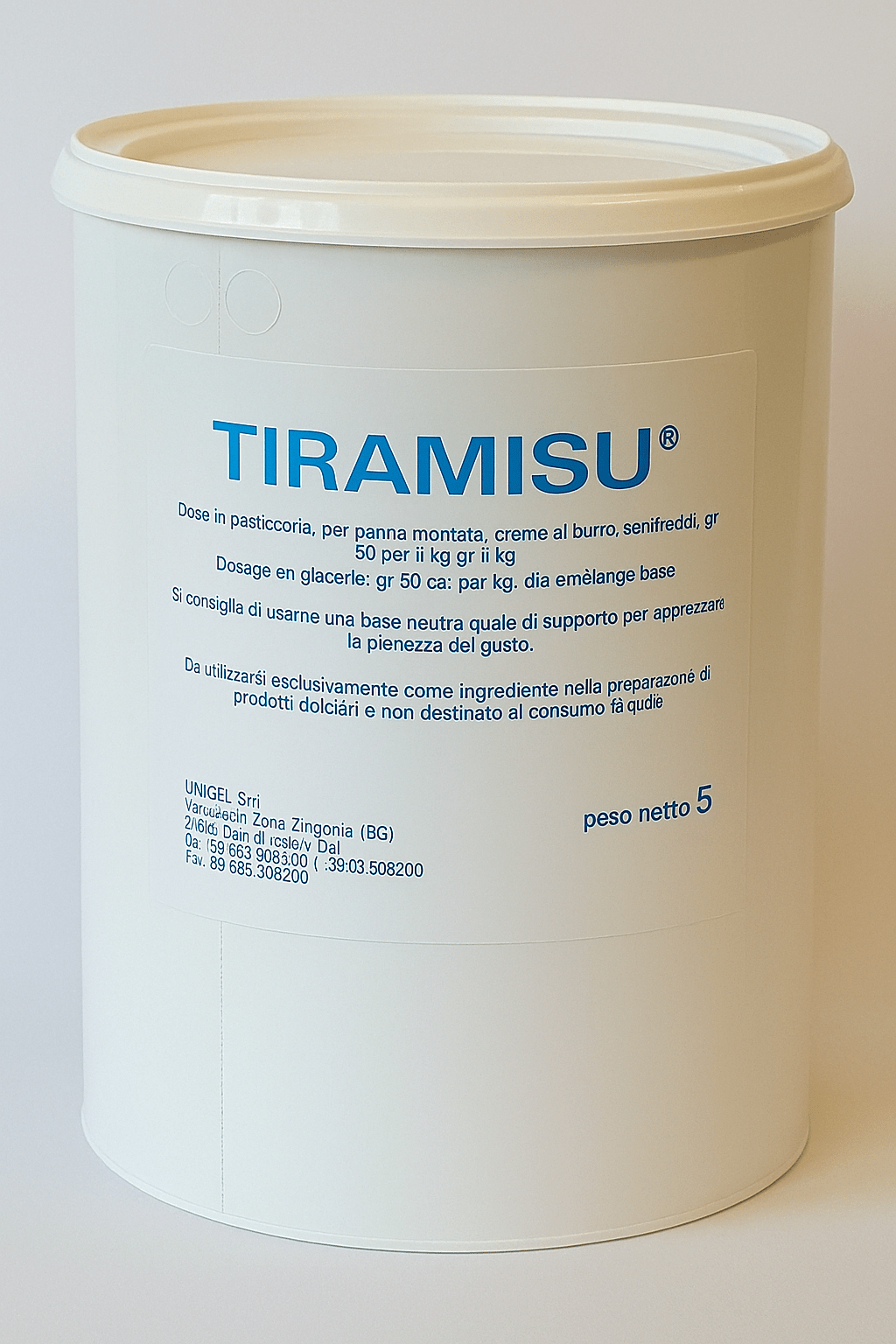 Unigel/Nordpol Unigel Traditionele pasta's Tiramisu 5 kg smaakpasta Tiramisu/Bestel eenvoudig online/Anisana