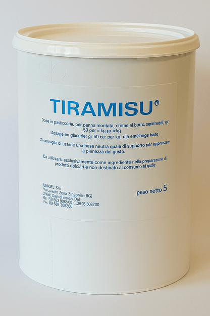 Unigel/Nordpol Unigel Traditionele pasta's Tiramisu 5 kg smaakpasta Tiramisu/Bestel eenvoudig online/Anisana